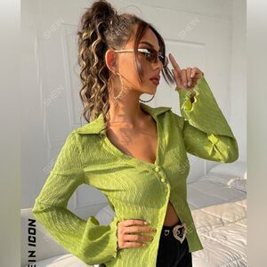 Green blouse from Shein